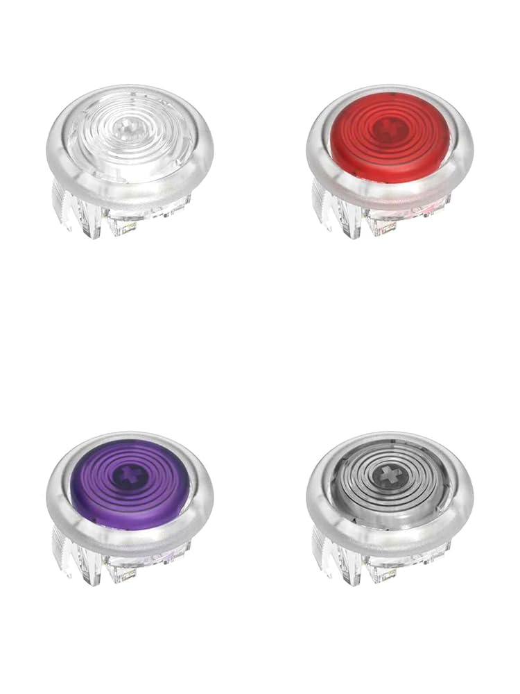 Amazon.com: （10PCS RED) 24MM clear Mechanical arcade punk
